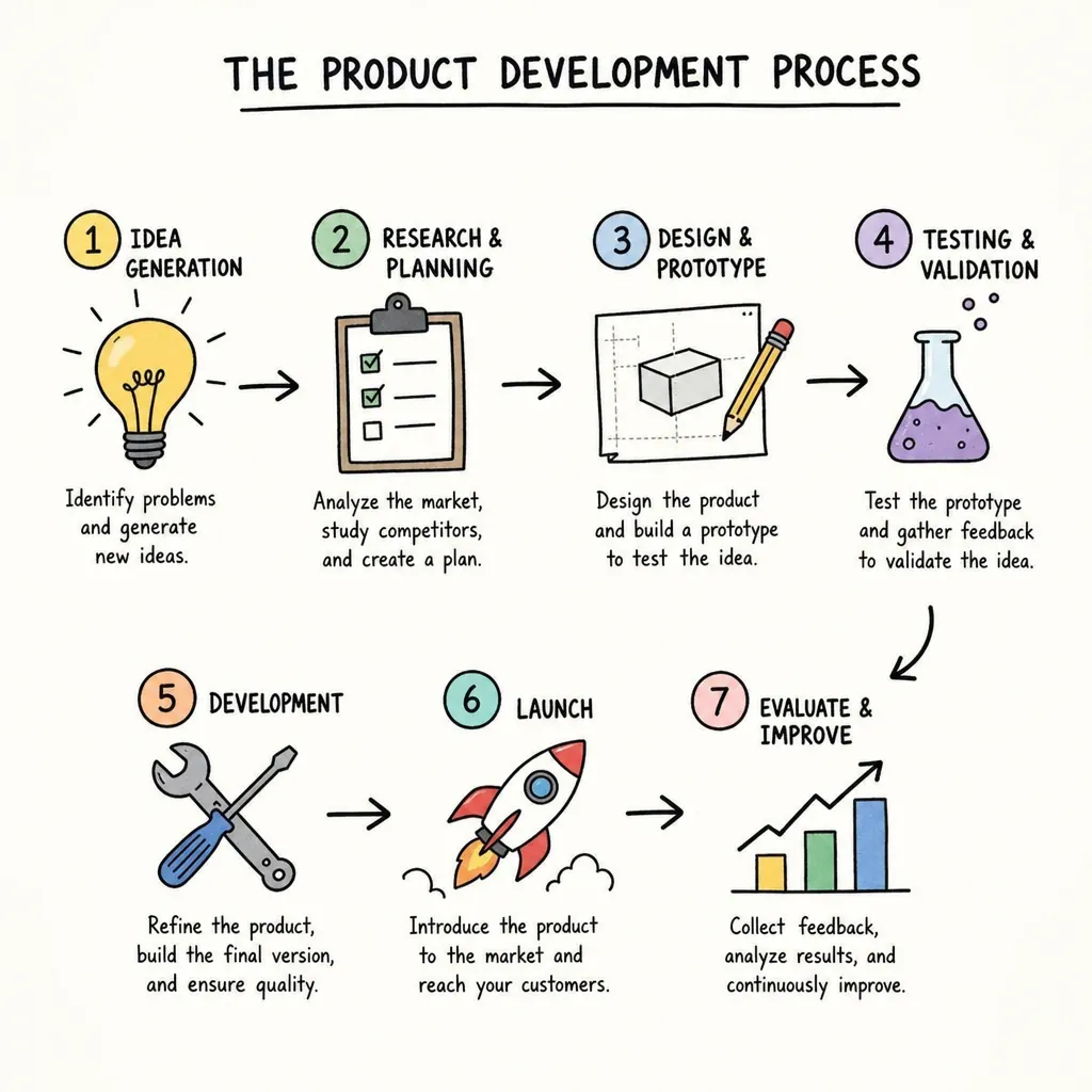 Illustration of the product development process